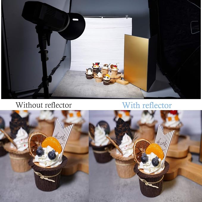Meking 17x12 Inch 3 in 1 Light Reflector Photography Cardboard, Studio Foldable - Image 7