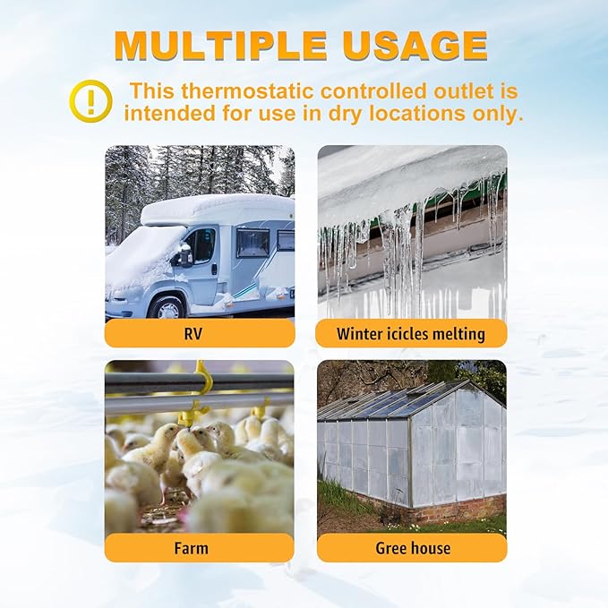 HEATIT ET-21 Freeze Thermostatically Controlled Outlet On at 38F /Off at 50F - Image 6