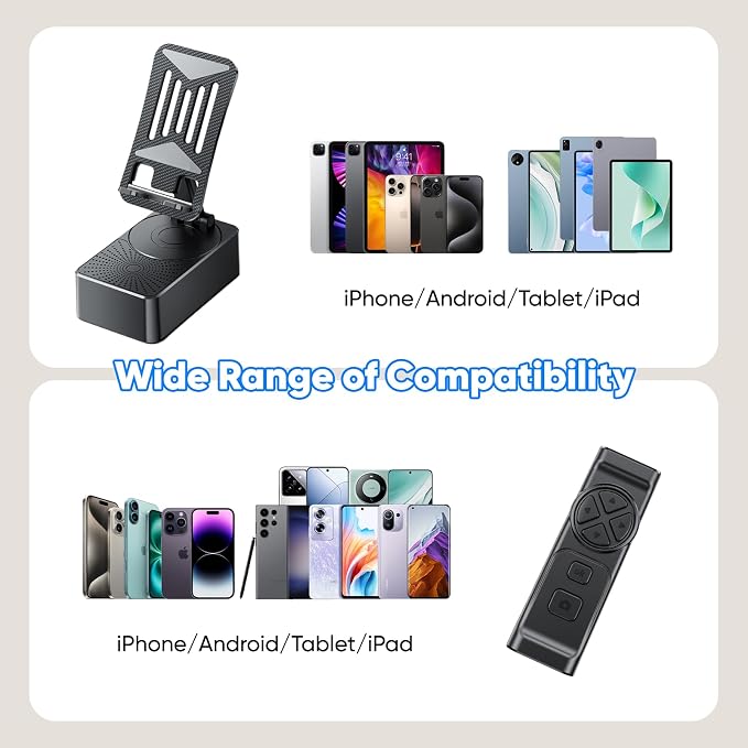 Phone Stand with Speaker with Bluetooth 5.3, Phone Stand with Remote Control & - Image 8