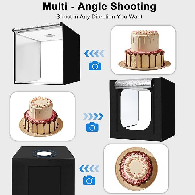 48"x48"x40" Large Photo Studio Light Box Photography, 4 Light LED Panels - Image 6