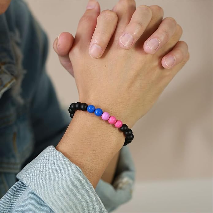 Nanafast Titanium Stainless Steel Rainbow LGBT Pride Bracelet Handmade Braided - Image 7