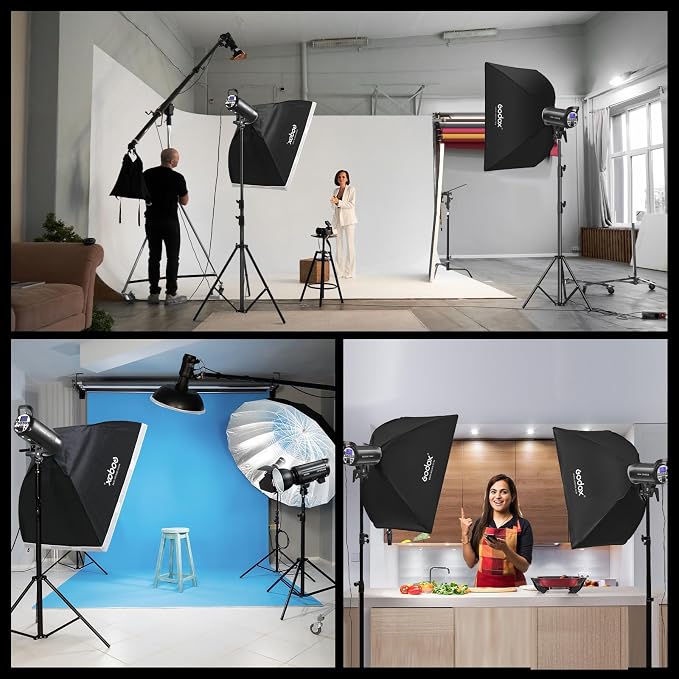 Godox Sk300ii-v Sk300iiv*2Kit Upgraded Strobe Flash 600Ws GN58 5700K Bowens - Image 8