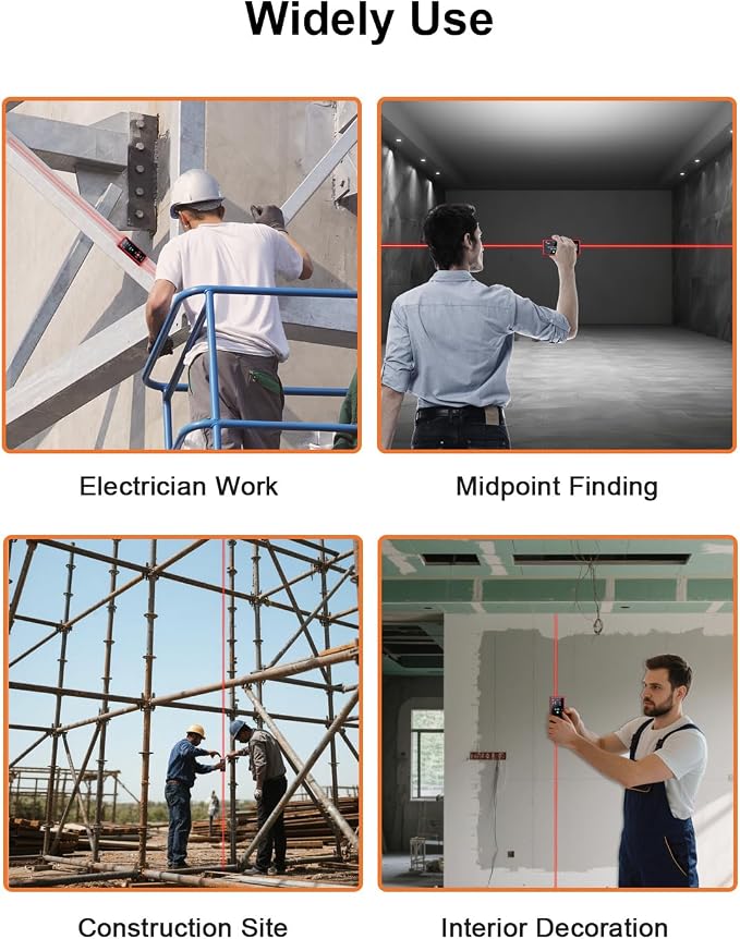 Dual Laser Measuring Tool 400Ft, Rechargeable Laser Measure Tool - Image 8