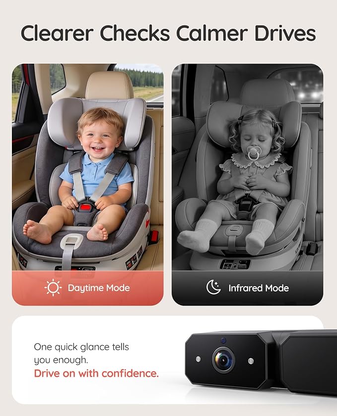 Babyvue BV6 Wireless Baby Car Camera Fast Setup, No Wiring Car Baby Monitor | - Image 5