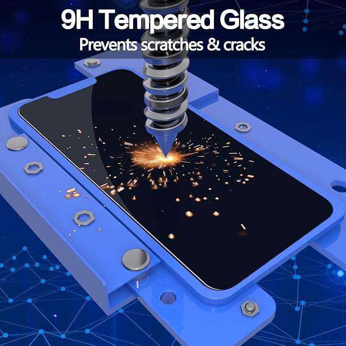 YMHML Privacy Screen Protector for iPhone 12 / iPhone 12 Pro，Anti-Spy Tempered - Image 4