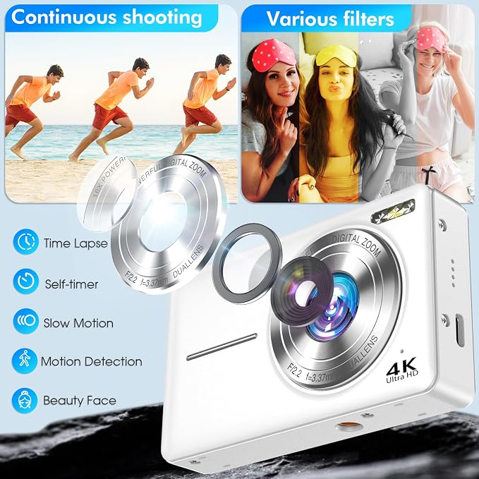 4K Digital Camera, 64MP Autofocus Vlogging Camera - Image 6
