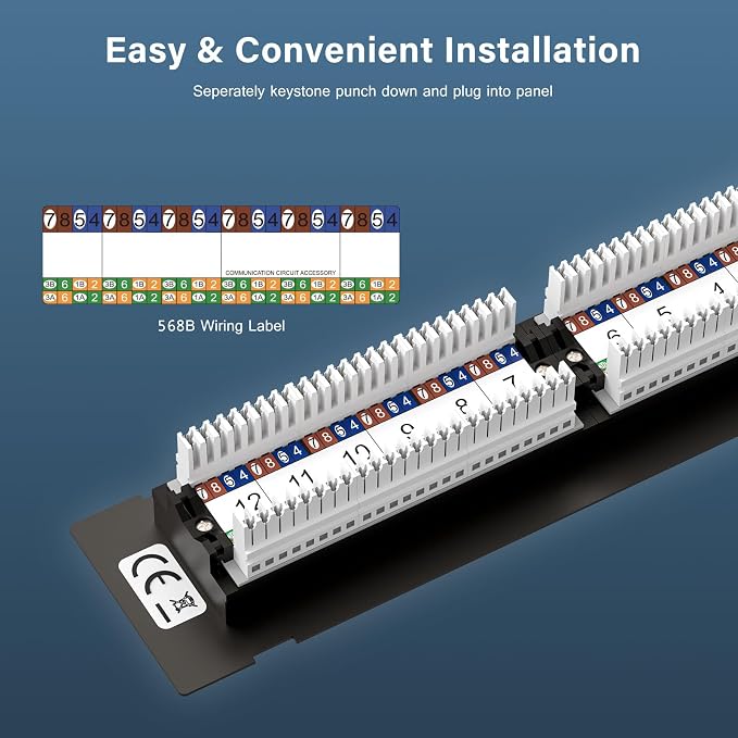 iwillink 12 Port 10Gbps Cat6A Network Patch Panel - Image 4