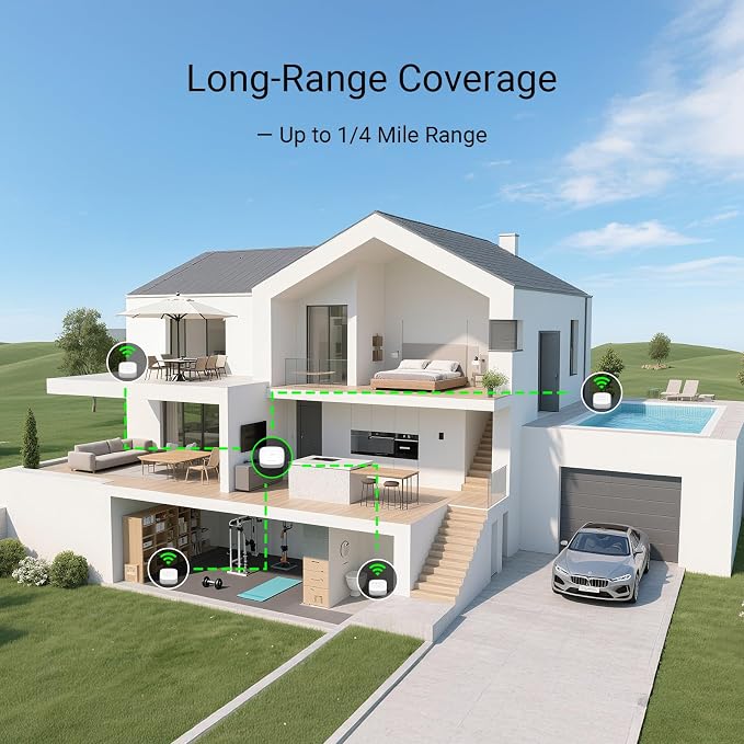 YoLink Water Leak Starter Kit: Hub + 4 Leak Sensor 1, LoRa Long-Range, - Image 2