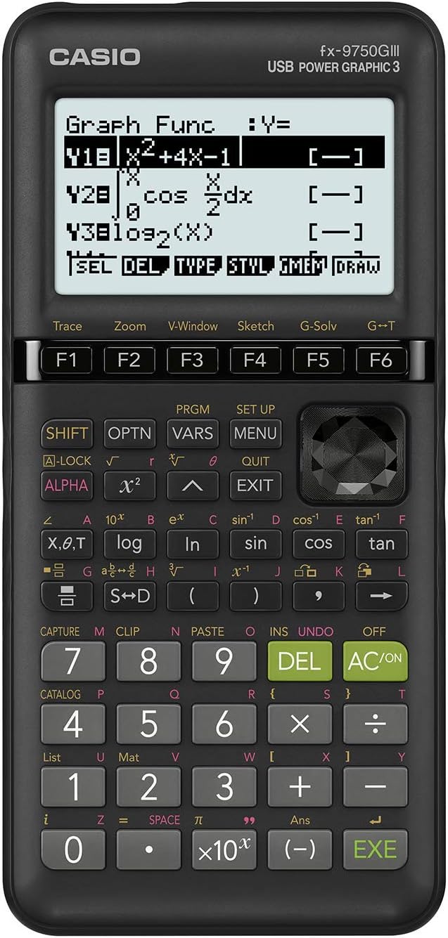Casio fx-9750GIII Graphing Calculator | Natural Textbook Display | Python by Casio