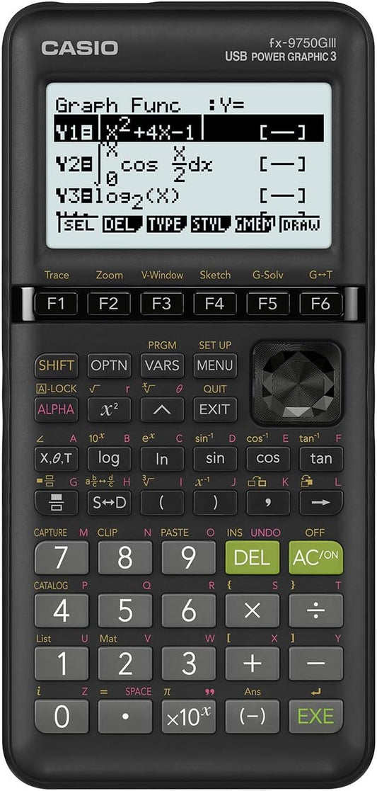 Casio fx-9750GIII Graphing Calculator | Natural Textbook Display | Python by Casio
