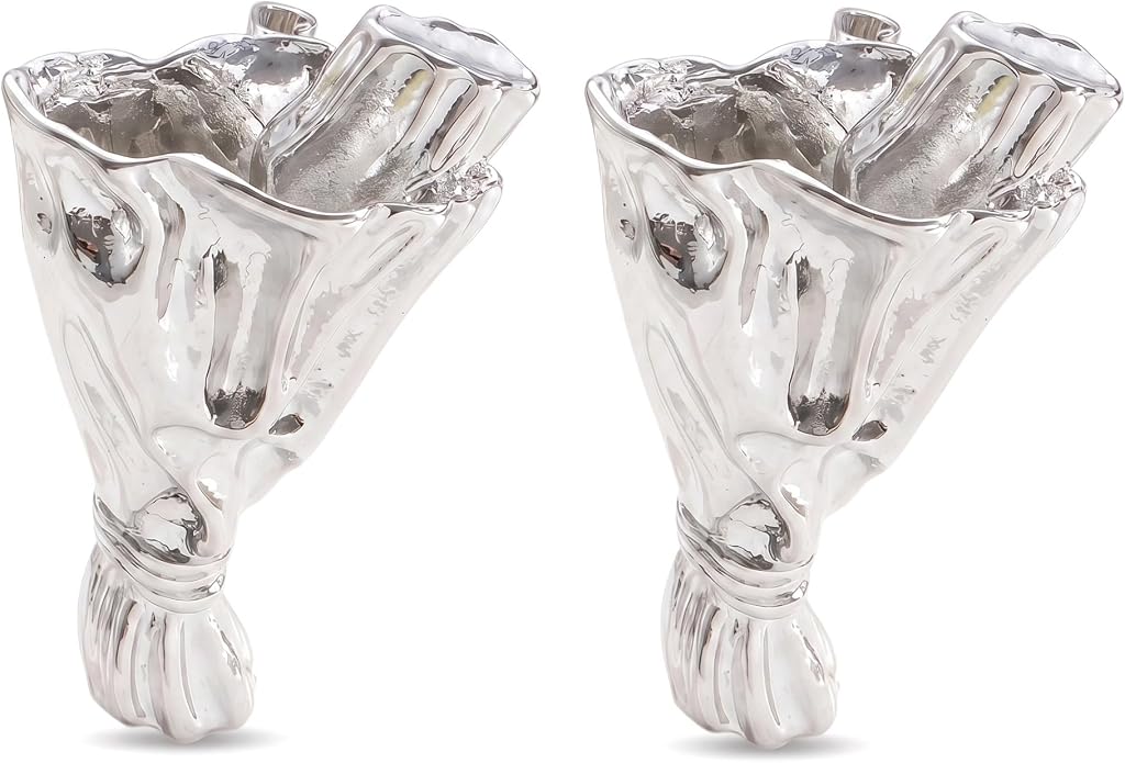 2PCS Metal Branch Shaped Flower Insert Brooch Pins, Wearable Corsage Holders by Unknown