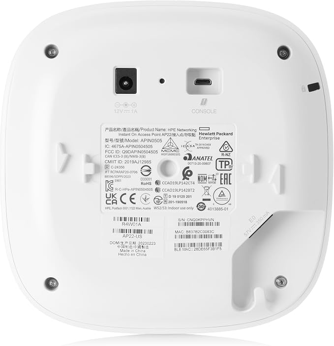 HPE Networking Instant On Access Point AP22 2x2 WiFi 6 Indoor Wireless Access - Image 2