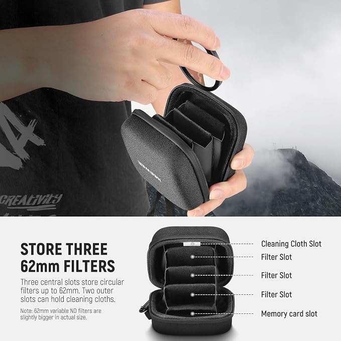 Neewer Storage Bag for 9 x 9 cm Filter, Shockproof Dustproof Waterproof - Image 3