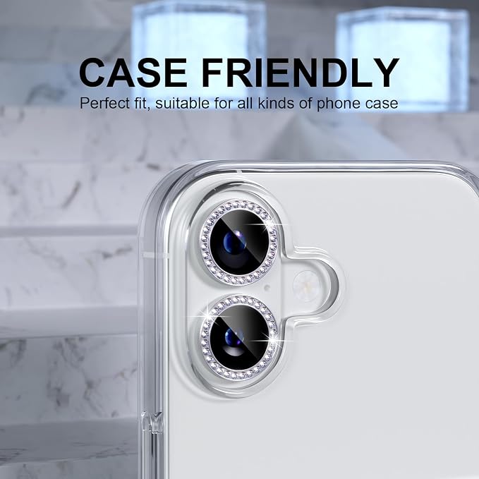 Choiche Compatible for iPhone 17 Camera Lens Protector Bling, 9H Tempered Glass - Image 4