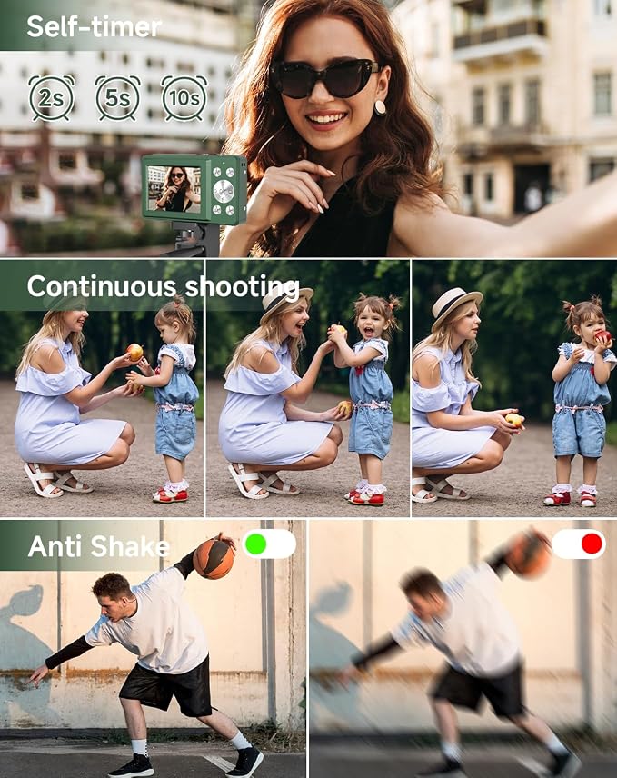 Digital Camera for Kids, FHD 1080P 44MP Point and Shoot Digital Camera - Image 4