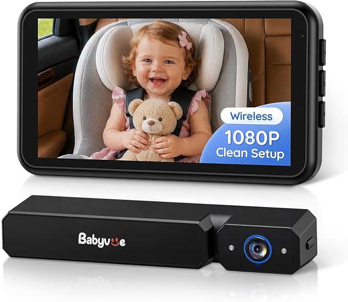 Babyvue BV6 Wireless Baby Car Camera Fast Setup, No Wiring Car Baby Monitor | by BabyVue