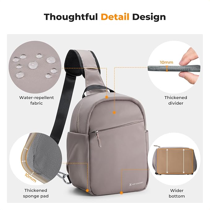 K&F CONCEPT Small Camera Bag for Photographer, Camera Sling Crossbody bag for - Image 4