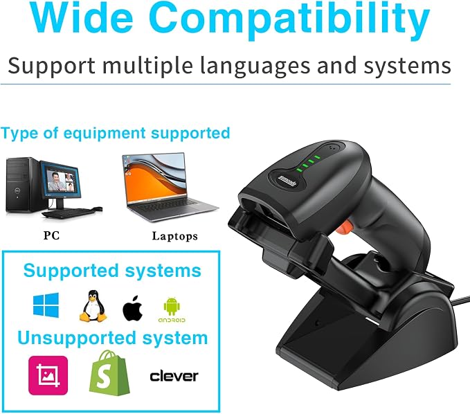 Symcode QR Industrial Bluetooth Barcode Scanner - Image 8