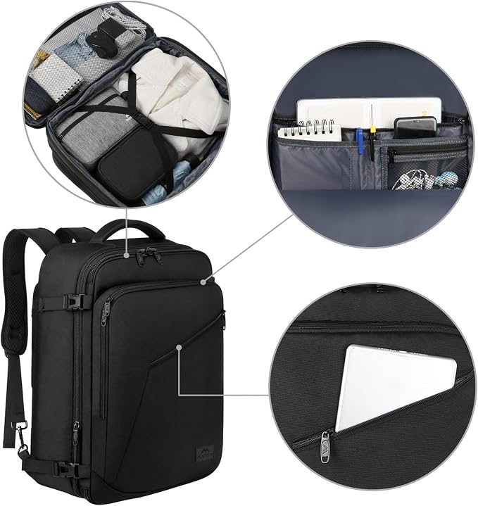 MATEIN Mens Travel Backpack, 27L Lightweight Carry on Backpack - Image 7