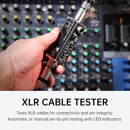 Xvive AT-1 Portable Audio Tester, Signal Generator, XLR Cable Tester, Phantom - Image 4