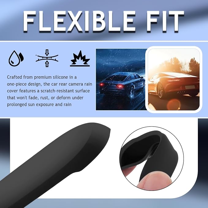 Car Rear View Camera Protection Cover, Wider Back Up Camera Rain Guard - Image 4