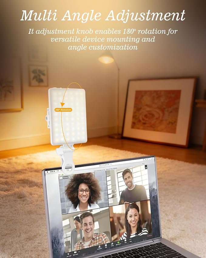 60 LED Portable Selfie Light Video Conference Lighting - Image 6