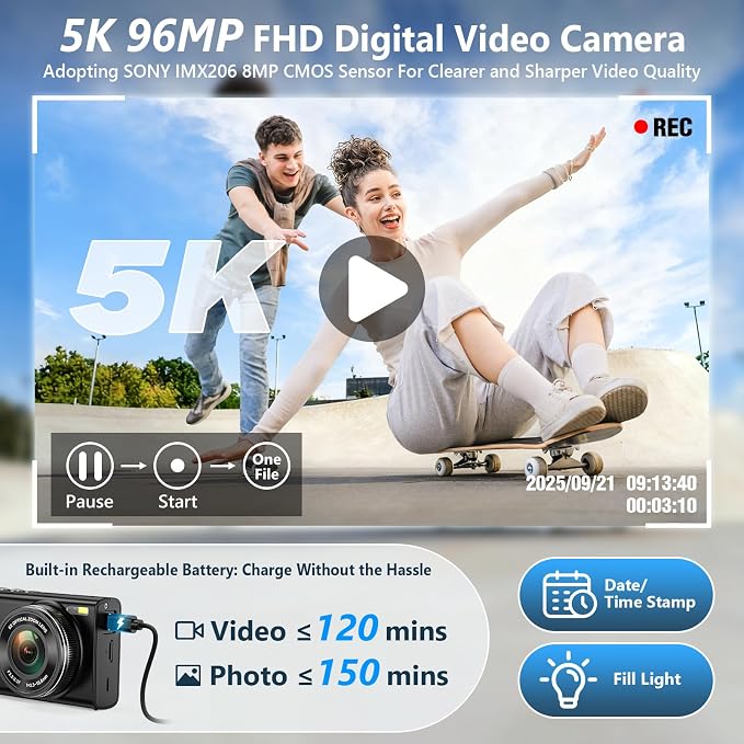 5K 96MP Digital Camera for Photography - Image 2