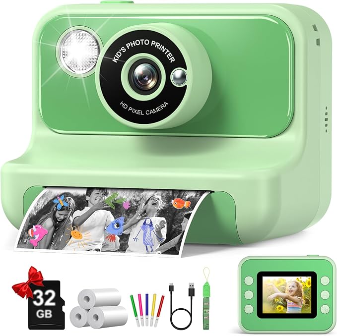 Kids Camera Instant Print, Christmas Birthday Gifts by Gofunly