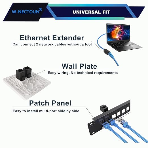 CAT6 RJ45 Keystone Couplers 25-Pack, Cat 6 Keystone Jacks, Ethernet Keystone - Image 4