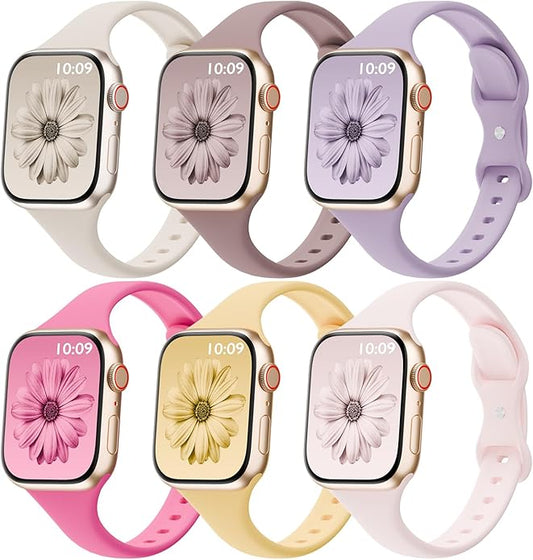 6 Pack Thin Bands Compatible by SLIMBAND