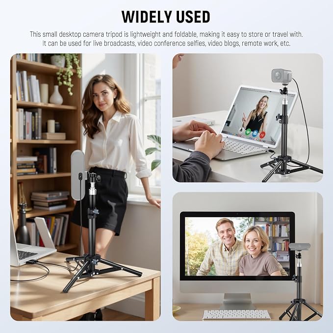 NEEWER Webcam Stand Tripod for Desk, Mini Desktop Tripod - Image 2