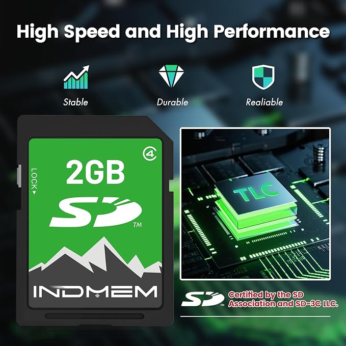 INDMEM 2GB SD Card, 5 Packs 2GB Class 4 Flash Memory Card 2G SLC Standard - Image 7