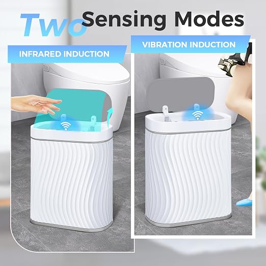 steo spce Automatic Motion Sensor Bathroom Small Trash Can - Image 7