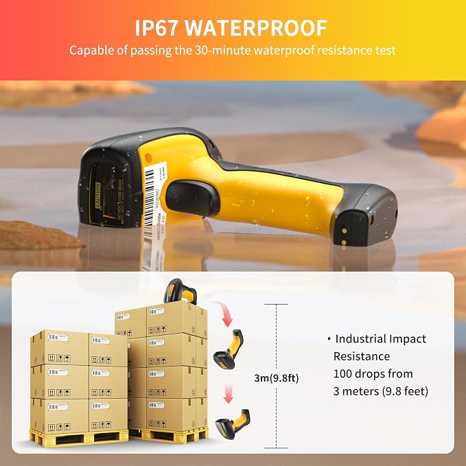 NETUM Upgraded QR Industrial Bluetooth Barcode Scanner - Image 7