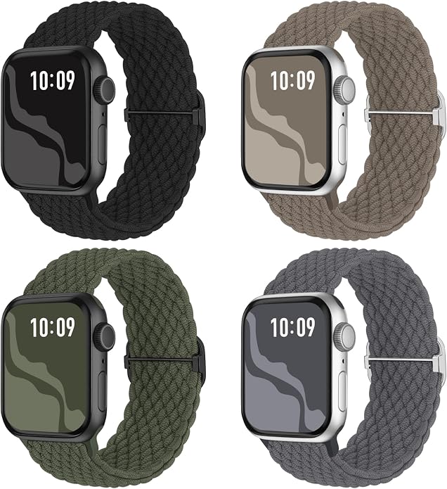 4 Pack Braided Stretchy Bands Compatible by Suitisbest