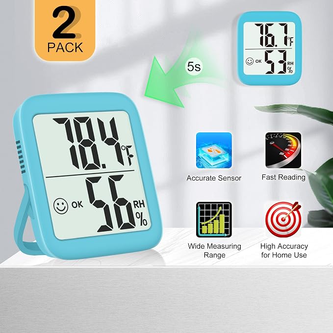 Antonki 2 Pack Room Thermometer - Image 6