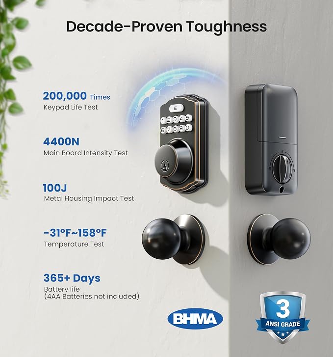 Veise Keyless Entry Door Lock - Image 5