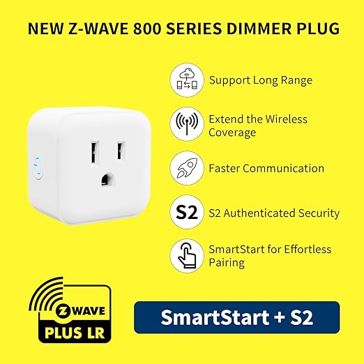 Minoston Z-Wave Outlet Dimmer, 800 Series Z-Wave Smart Plug, Z-Wave Hub Required - Image 5
