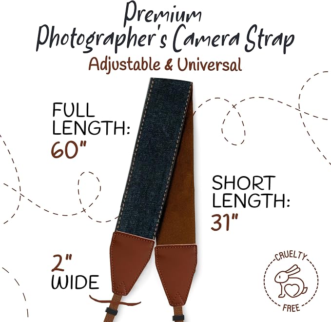 Art Tribute Camera Strap, Vintage Embroidered Neck Shoulder & Crossbody Camera - Image 5
