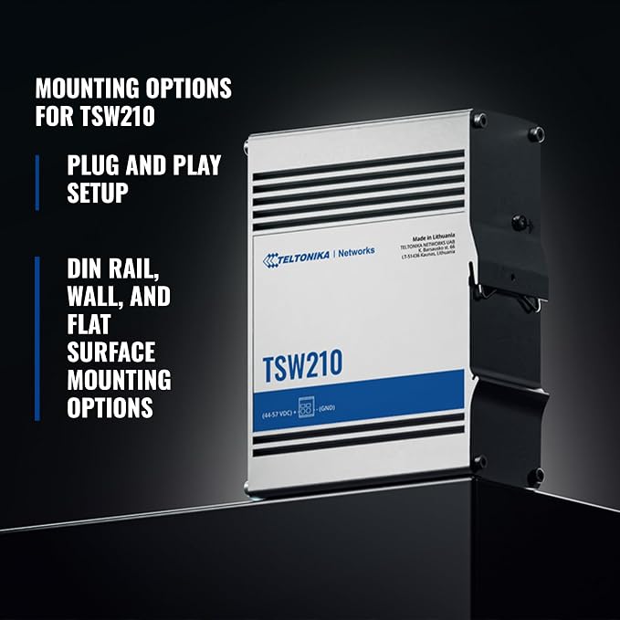 Teltonika TSW210 Industrial Unmanaged Ethernet Switch - Image 6