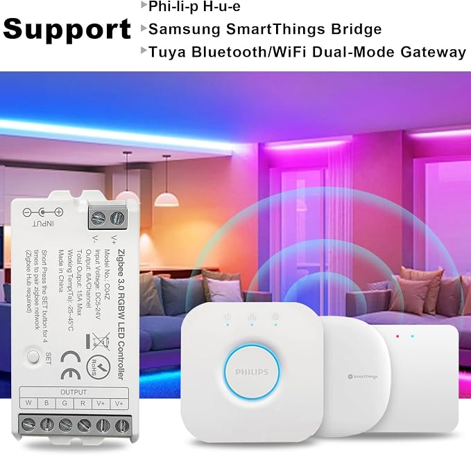 ZigBee 3.0 LED Controller C04Z RGBW LED Strip Bulb Dimmer Compatible - Image 2