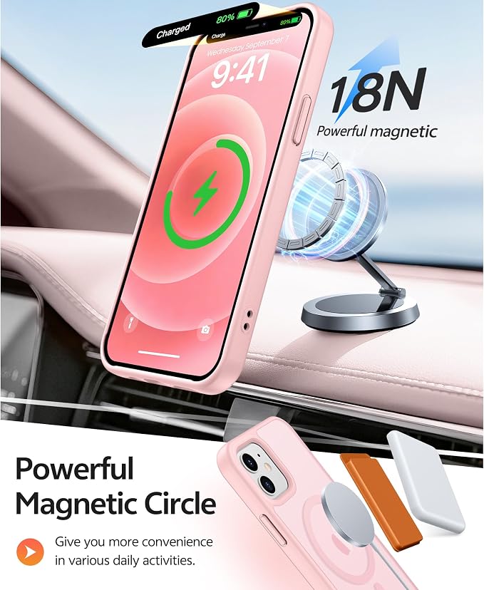 FNTCASE for iPhone 13 Mini Case: for iPhone 12 Mini Case Translucent Matte - Image 3