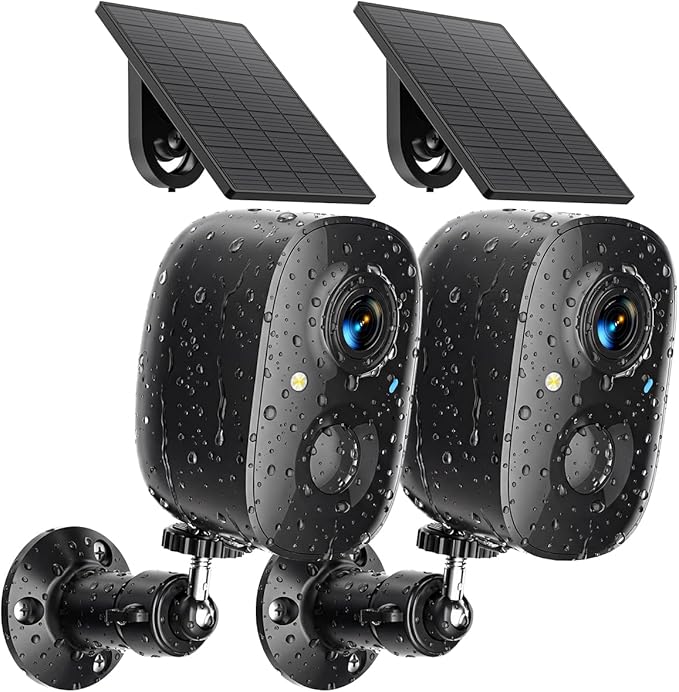 Security Cameras Wireless Outdoor 2K Solar Powered WiFi Cameras by Unknown