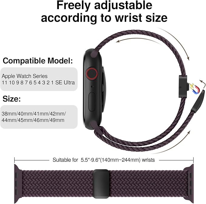 Braided Stretchy Band Compatible - Image 2