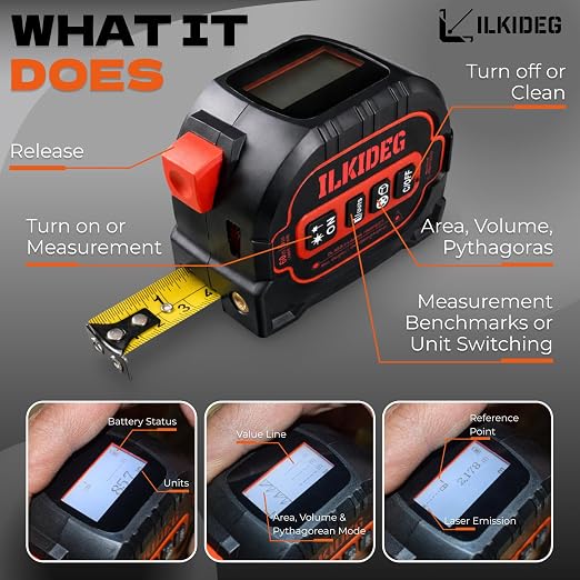4-in-1 Digital Laser Tape Measure - Image 3