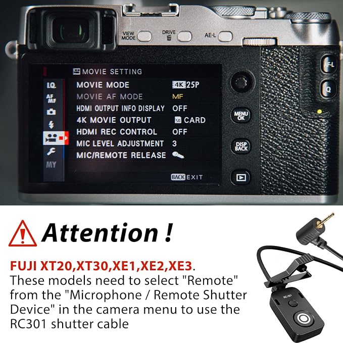 RC301-2.5mm 196.8 "Extended Cable Shutter Release Remote - Image 5