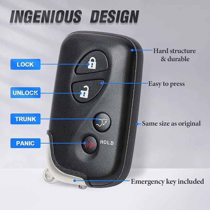 Keymall Smart Key Fob Transmitter Keyless Entry Remote Replacement - Image 6