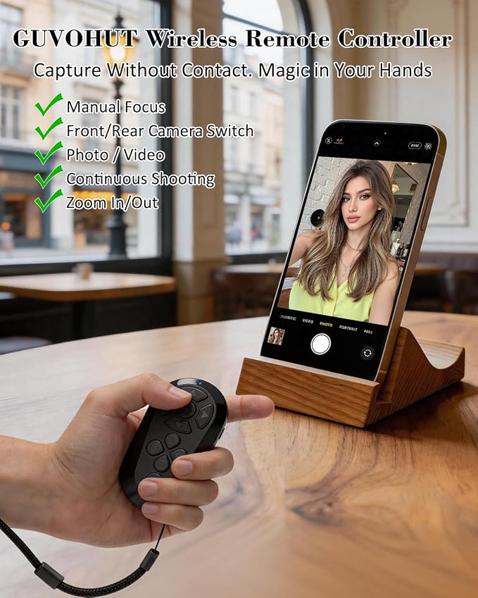 Bluetooth Remote Controller for TikTok Scrolling/Camera/Video Recording/Kindle - Image 3