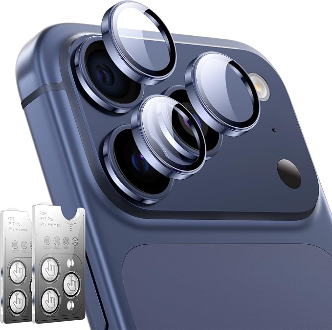 LK 2 Pack for iPhone 17 Pro/17 Pro Max Camera Lens Protector One-Click by LK