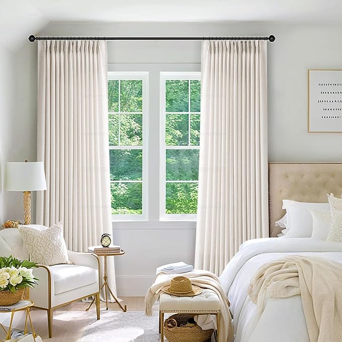Memory Trained Pinch Pleated Curtains 86 Inches Long, Viral Linen Pinch Pleat - Image 9